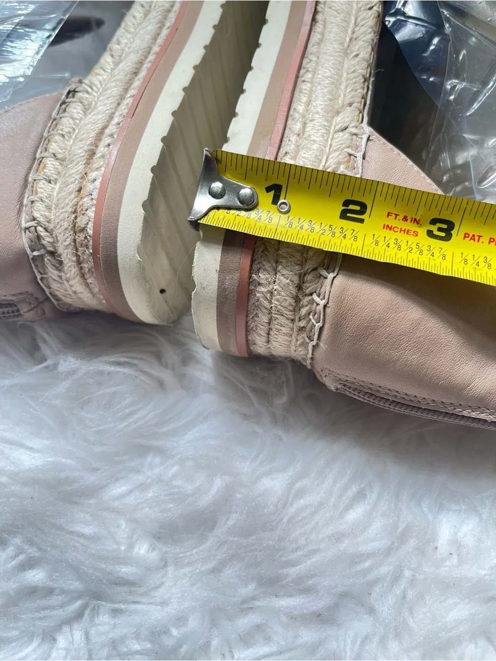Vince Camuto Yellow, beige & brown Python Espadrille with Nude Ankle Tie SZ12M